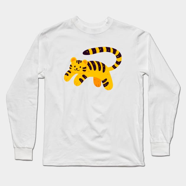 Tukki the tiger Long Sleeve T-Shirt by nomsikka